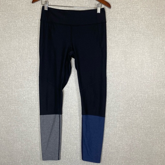 Outdoor Voices Black and Gray Color Block Leggings - Picture 1 of 5